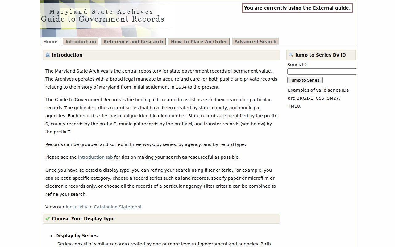 Ellicott City people search in Maryland State Archives guide